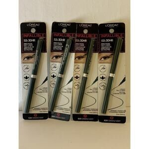 L’Oreal Paris Infallible Grip GREEN 620 Precision Felt 30HRs Eyeliner SET (4)